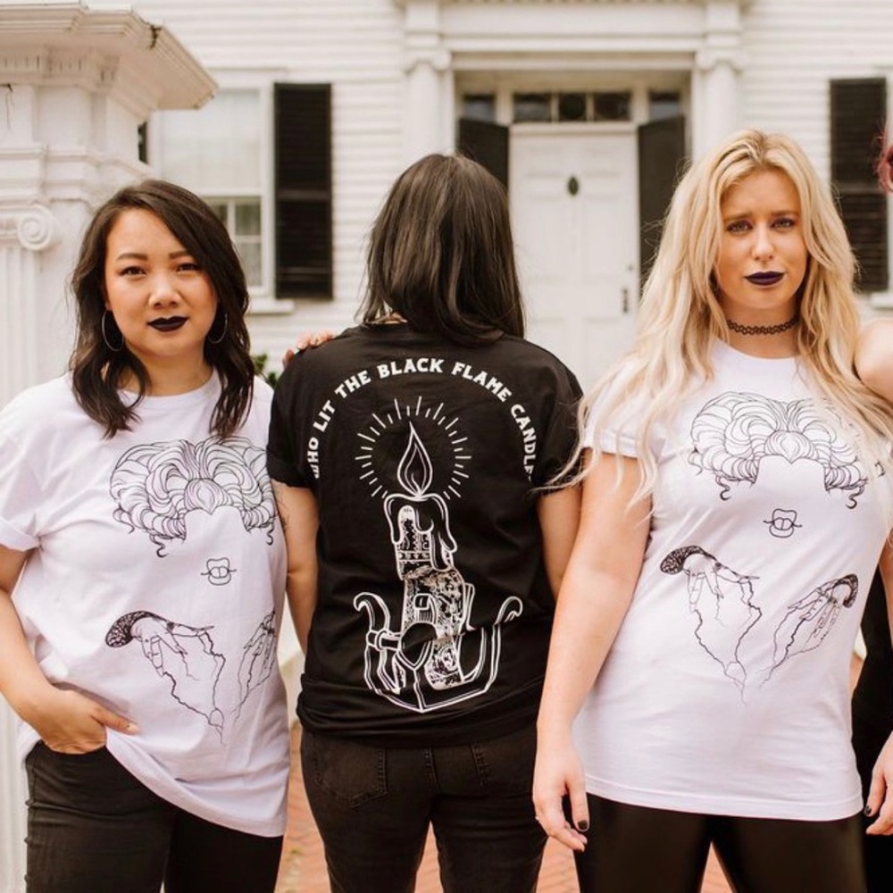 Cakeworthy Hocus Pocus Black Flame Candle T-shirt